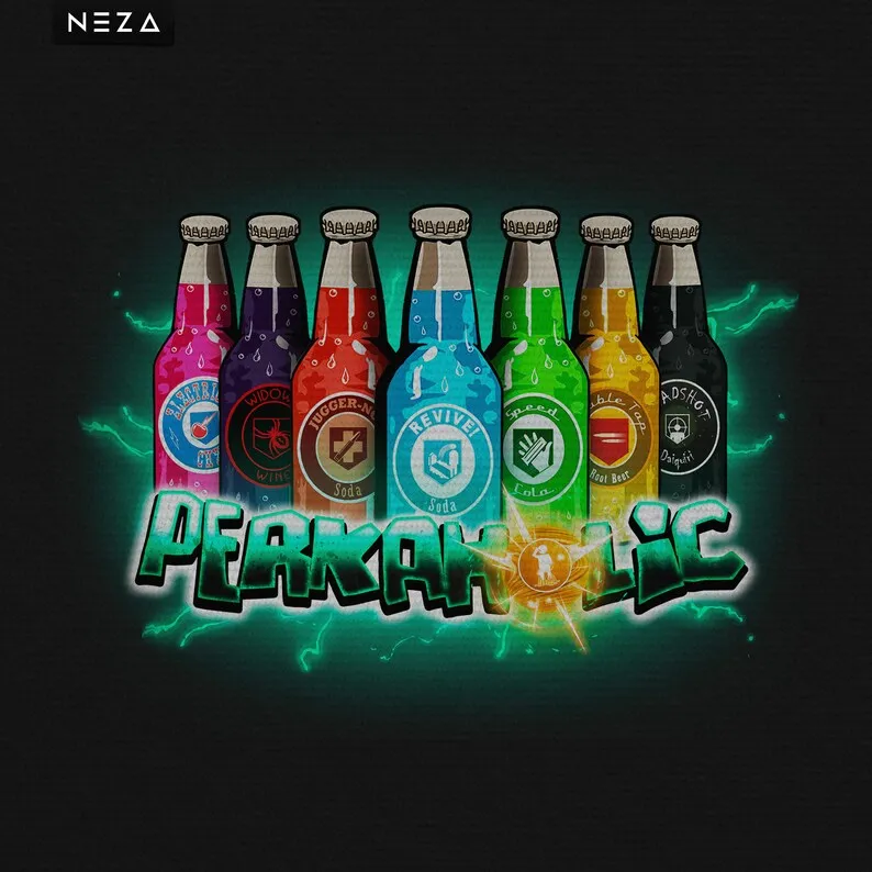 Фото Perkaholic! Оригинальный дизайн от NEZA WorksGaming, уличная одежда Коллекционная хлопок №3