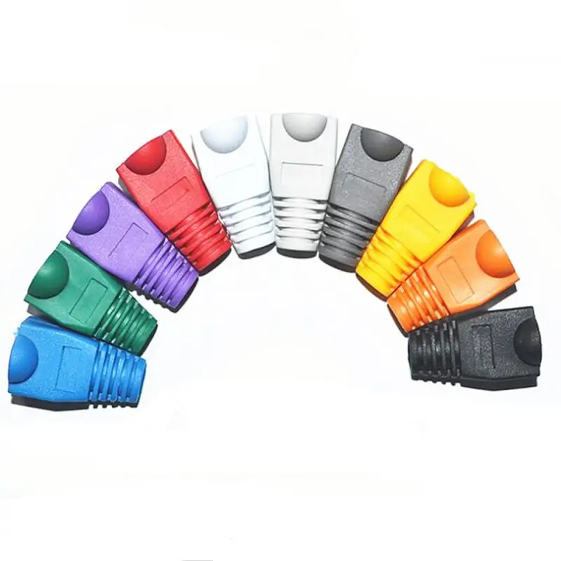 

CAT6 CAT5e Adapter Ethernet Network Cable Connector Plugs RJ45 Caps Cat 5 CAT6 protective sleeve multicolour