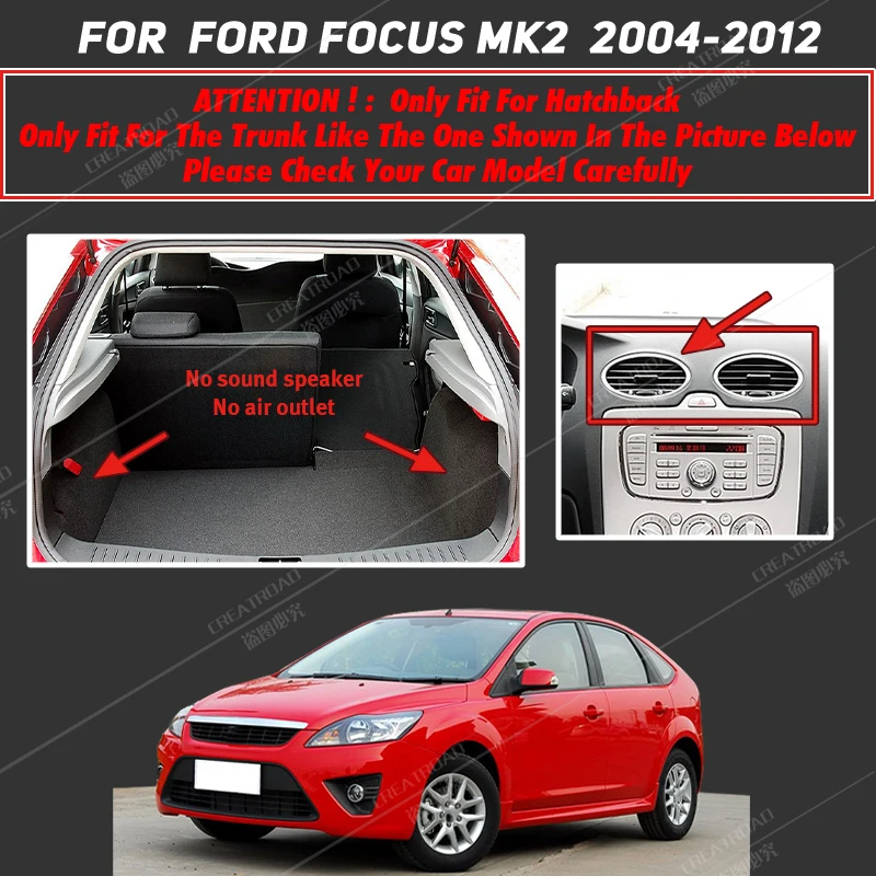 Tappetini Auto In Gomma Per Ford Focus MK2 (2004-2011) - Bordo Alto 15mm, Antiscivolo - 3