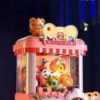 Small Claw Machine Household Indoor Mini Coin Operated Gaming Machine Doll Egg Twisting Machine Girl's Birthday Gift Prize Toys 2