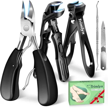 Kit tagliaunghie per piedi resistenti per unghie spesse Tagliaunghie per anziani Aggiornamento tagliaunghie per dita dei piedi incarnite con testa angolata