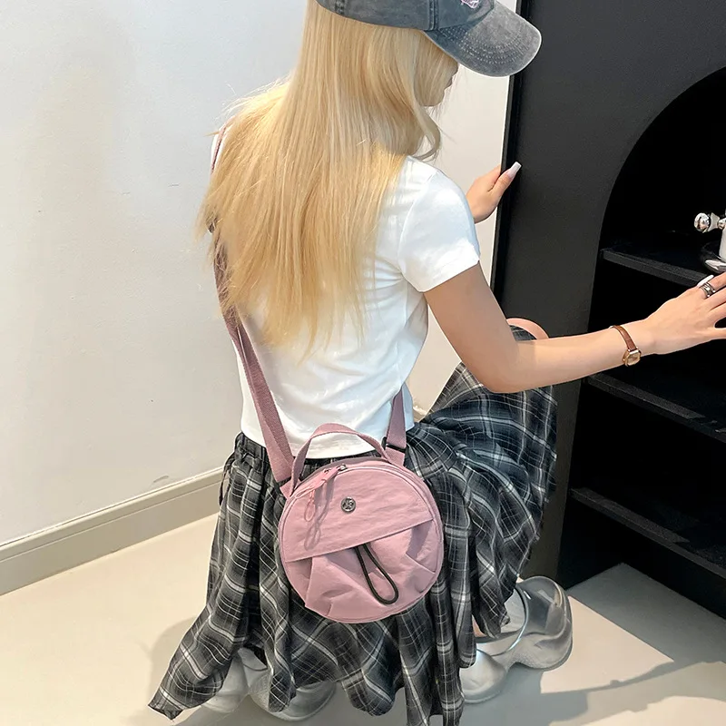 Thickened Waterproof Round Handbag, Single Shoulder Messenger Bag, Versatile Fashion Cross Body Phone Purse Pouch for Going Out