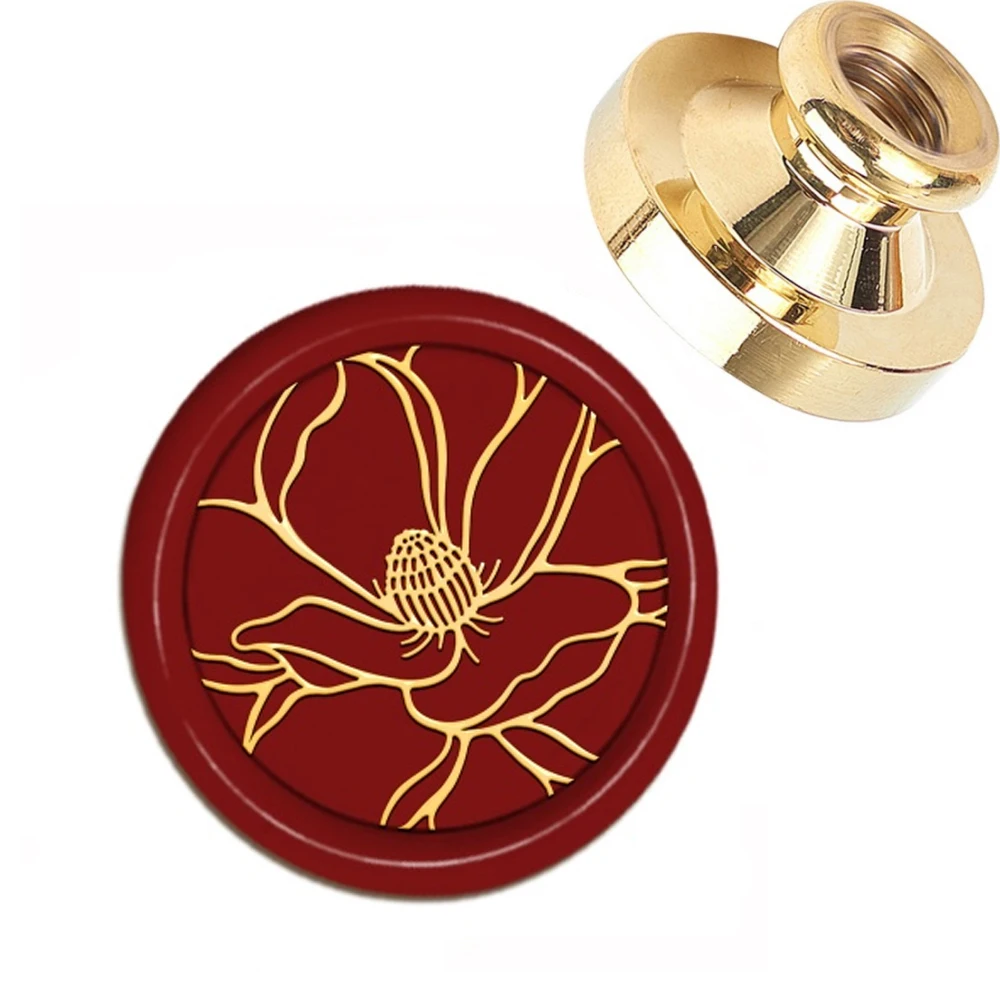 

1PC Flower 3cm Wax Seal Stamp Vintage Craft Sealing Stamp Head For Cards Envelope Wedding Invitations Packaging Scrapbooking