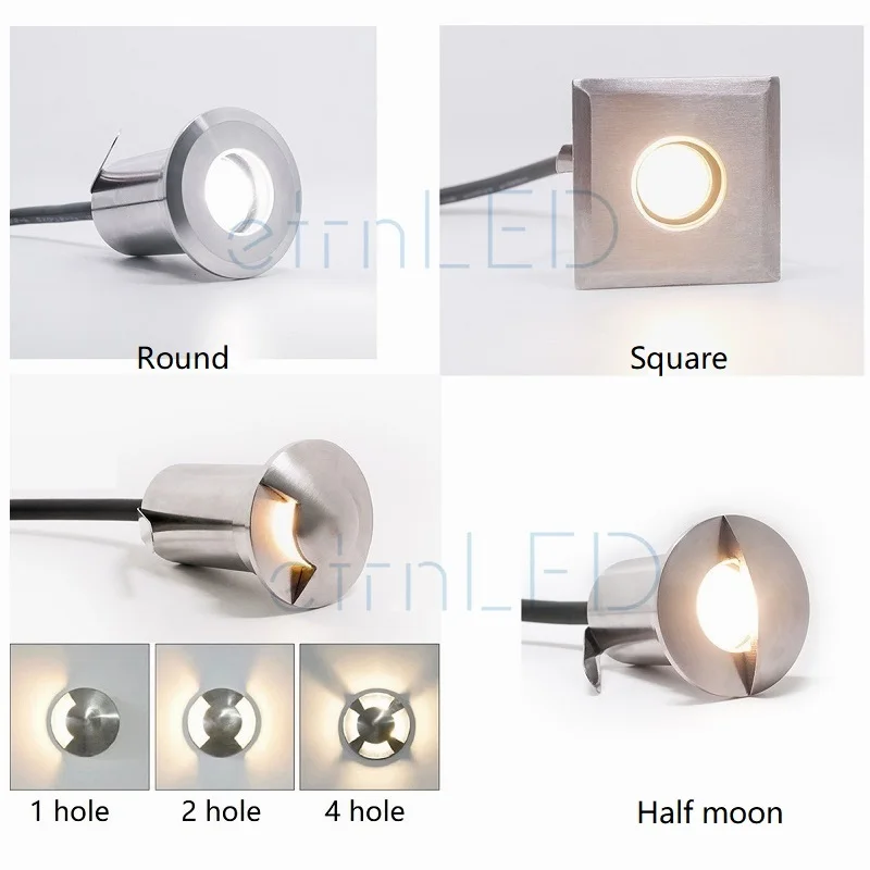 IP68 Waterproof Led Underground Light Outdoor Terrace Spot 12V RGB Garden Decoration Dimmable Recessed Floor Deck Lamp 3W DMX512