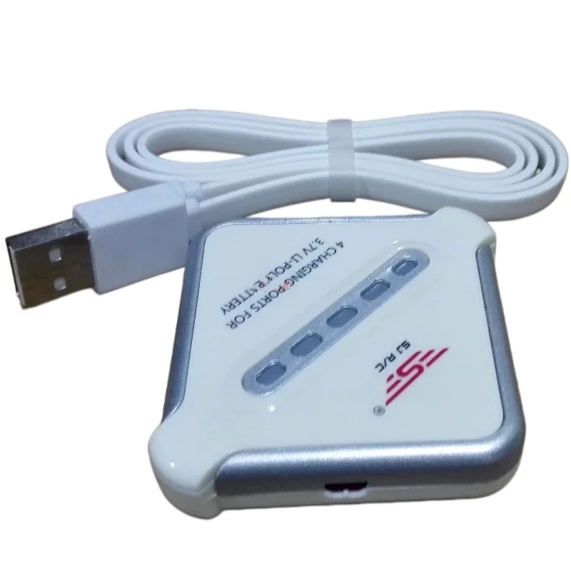 Chargeur USB 4 ports LiPo 3.7V JST pour drones RC - 350-410mA/port