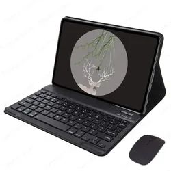 Enhanced Tablet Case with Keyboard and Stand Cover - Korean Layout - Spanish (Black with mouse)