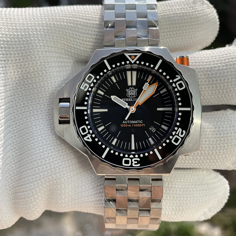 Steeldive 1969 Mechanical Watch Diving 1200m Waterproof Nh35 Sapphire  Crystal Automatic Watch Man C3 Super Luminous Diver Watch - Mechanical  Wristwatches - AliExpress