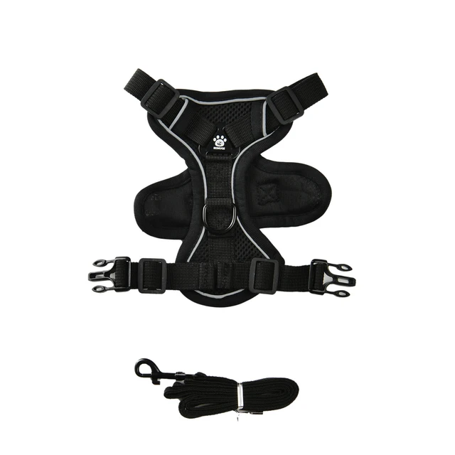 Pet Dog Leash For Small Medium Dogs Cats Hiking Reflective Puppy Adjustable Solid Harness Vest Set Chihuahua Bulldog Supplies 2