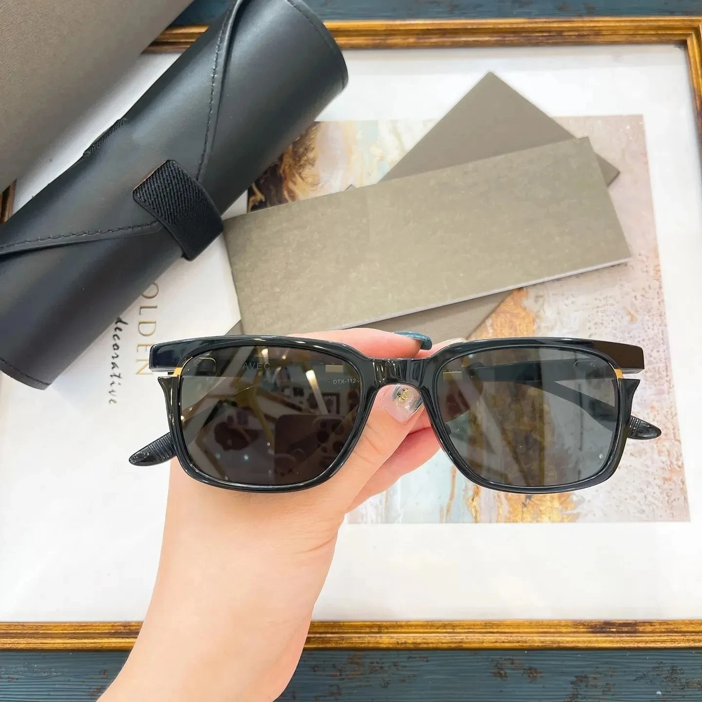 

Newest Brand Women Men Sunglasses Classic Acetate Frame Fashion Casual Luxury Premium Square For Unisex Eyeglasses AVEC DTX-112