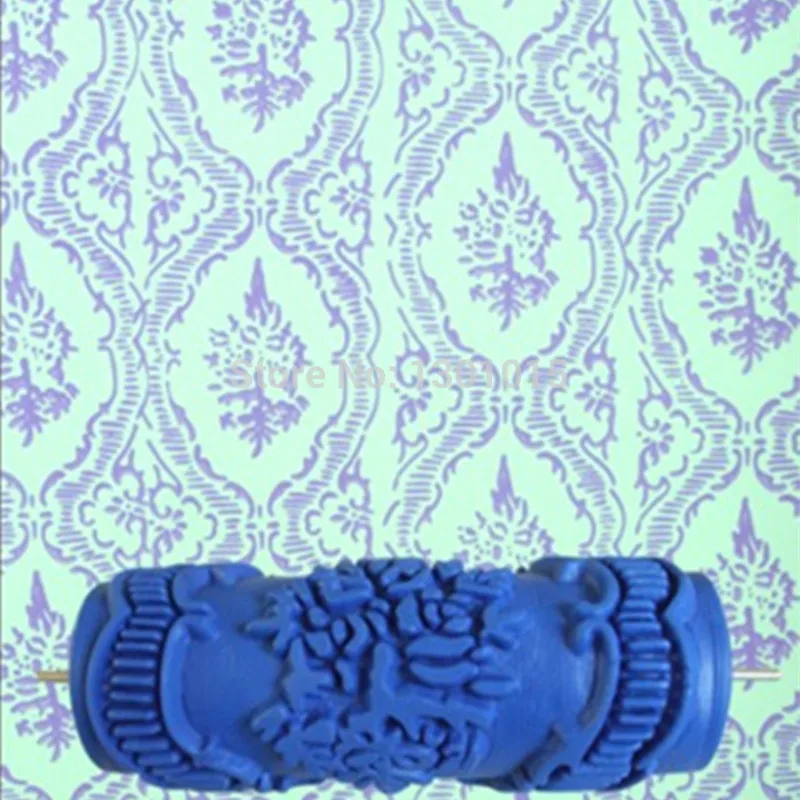

Hot model pattern 5inch 3D rubber decorative wall painting roller,071YB, wall pattern design paint roller, free shipping