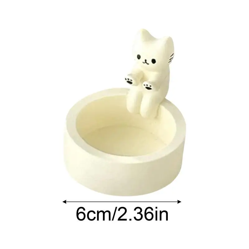 Cute Kitten Candle Holder Grilled Cat Shaped Aromatherapy Candle Holder Office Home Desktop Decorative Ornaments Birthday Gifts images - 6