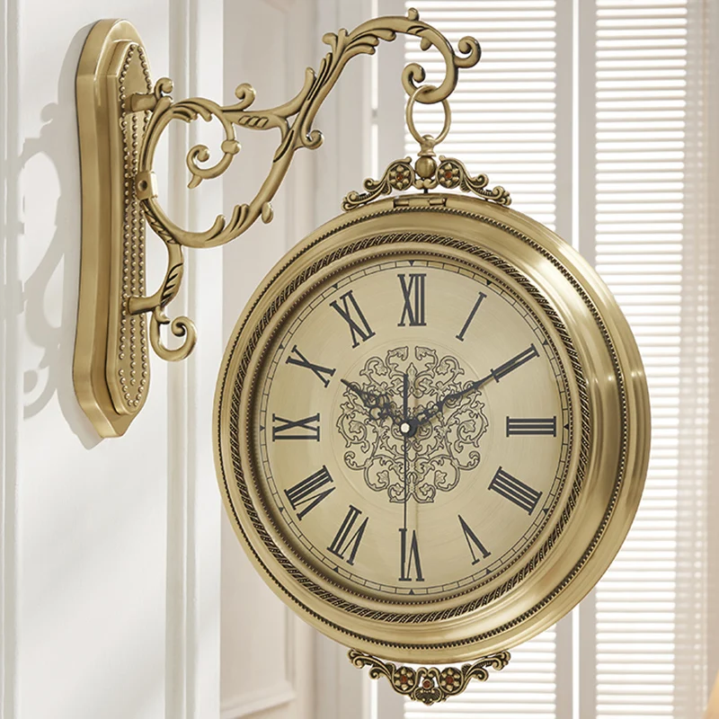 

Минималистичные металлические настенные часы в скандинавском стиле, Кухонные цифровые настенные часы, винтажные большие руки, настенные декоративные украшения для дома