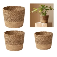 67JB Straw Plant Basket Indoor Woven Plant Pots for Planter Flower Pots Plant Pot 2