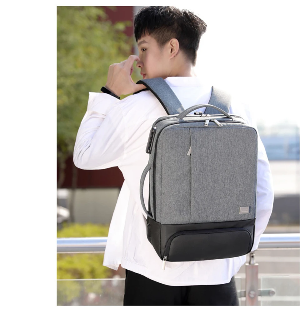 Mens Backpack Laptop Backpacks 17 Inch 15.6'' Anti Theft Male Business Bags Notebook Trip Back Pack Office Women Travel Bagpack (24)
