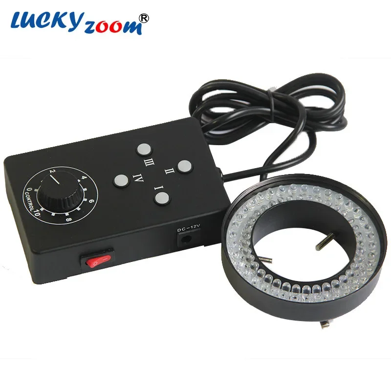 Luce Ad Anello Per Microscopio Di Controllo A 4 Zone Regolabile Nero 72 Pezzi Retroilluminazione Per Illuminatore A Led Per Microscopio Trinoculare Bi