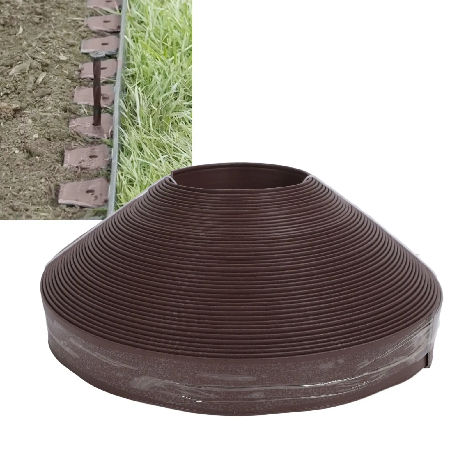 Landscape Edging Kit PE 40m Garden Border with Spikes for Lawn Flower Bed Grass Yard Coffee Landscape,Edging,Kit&sect;Garden,Landscap