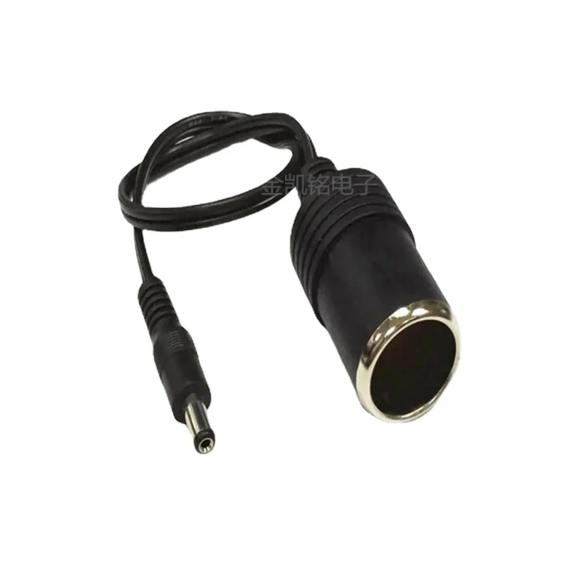 Universal 12V/24V 10A 120W Copper DC5.5*2.1mm Plug To Cigarette Lighter Socket Car Charger Cable 35cm