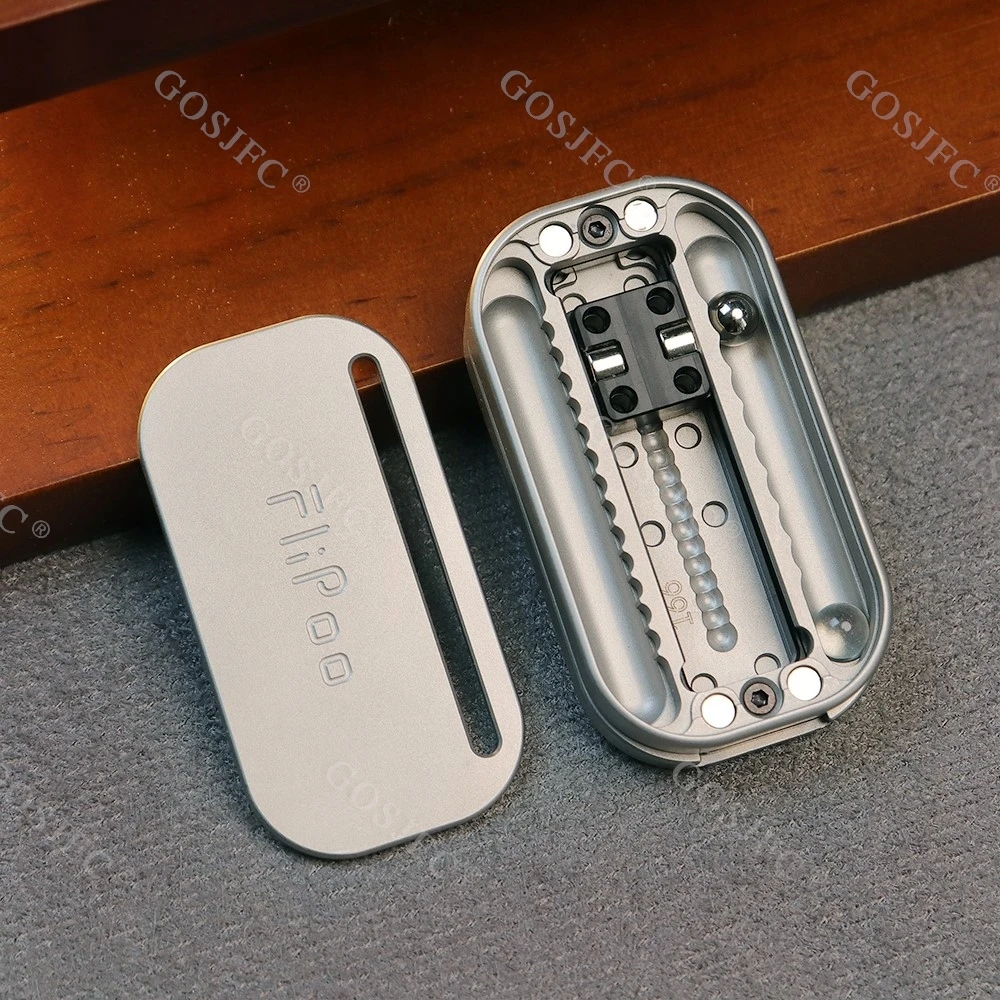 PELC FliPoo Stainless Steel フィジェットトイ PEL EDC Flipoo Fidget Slider Magnetic Machinery Ding Ding