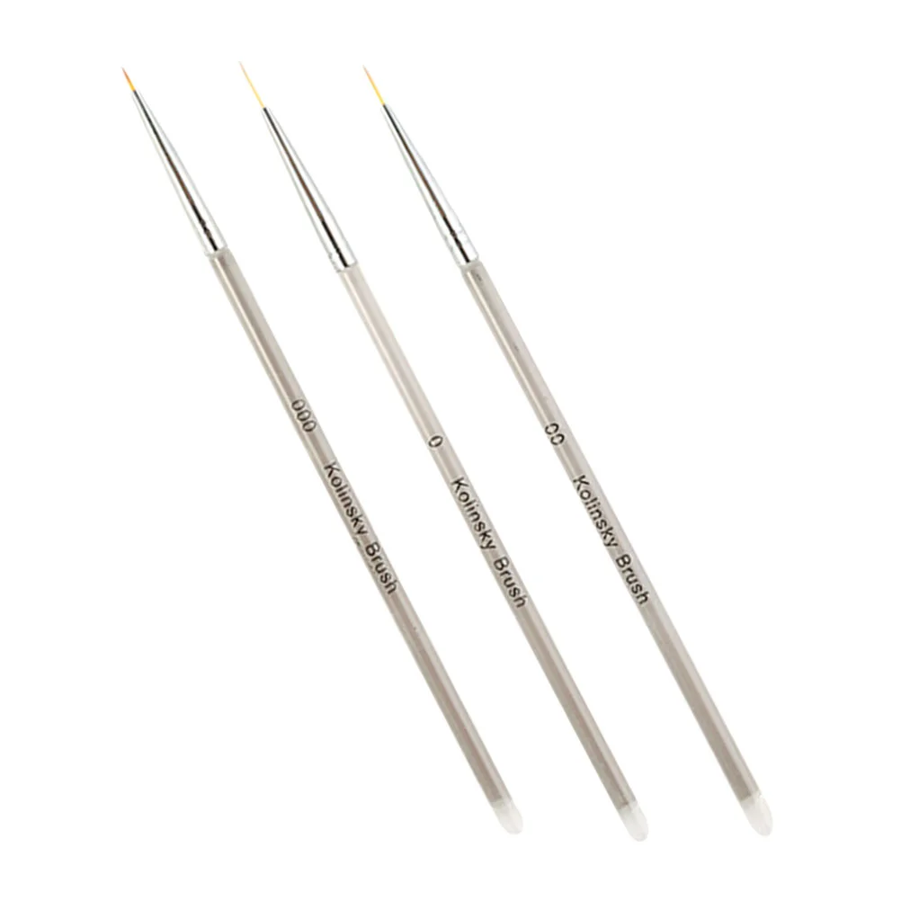 

3 Pcs Paint Pen Acrylic Nail Brush Art DIY Painting Drawing Line Tool Manicure Supply Set Beauty Copper Alloy Pens