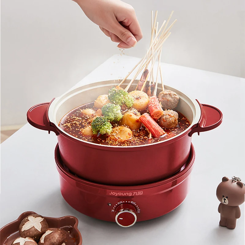 Electric Hot Pot 2.5L Household Multifunctional Student Dormitory Split Removable and Washable Small Electric Cooking Pot 6