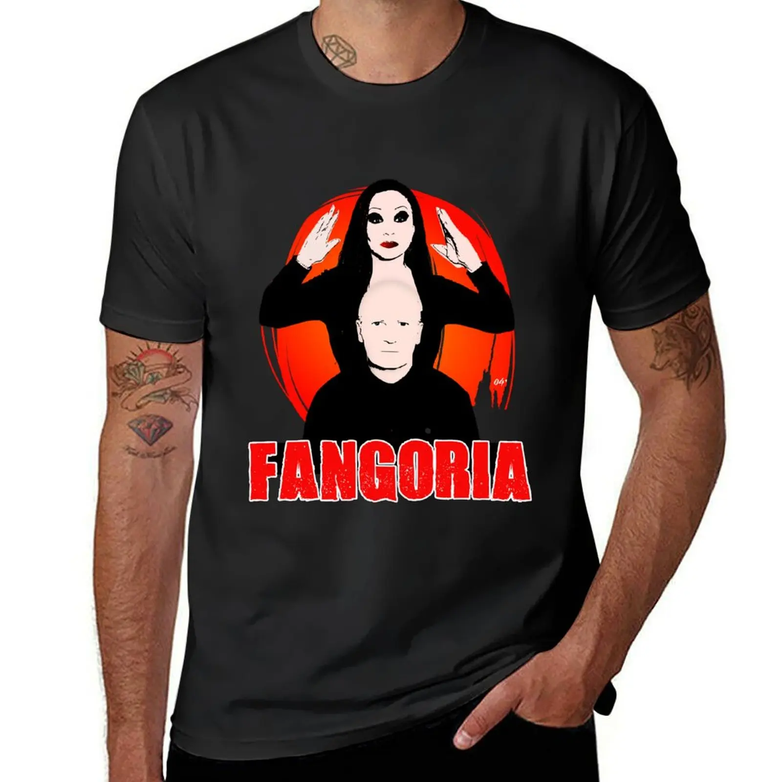 

fangoria T-Shirt Blouse blacks summer tops anime men clothings