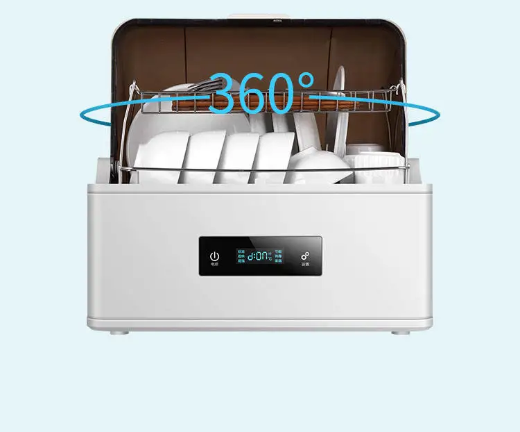 Desktop Drying and Disinfection Integrated Mini Automatic Installation 4 Sets Mini Dishwasher 6