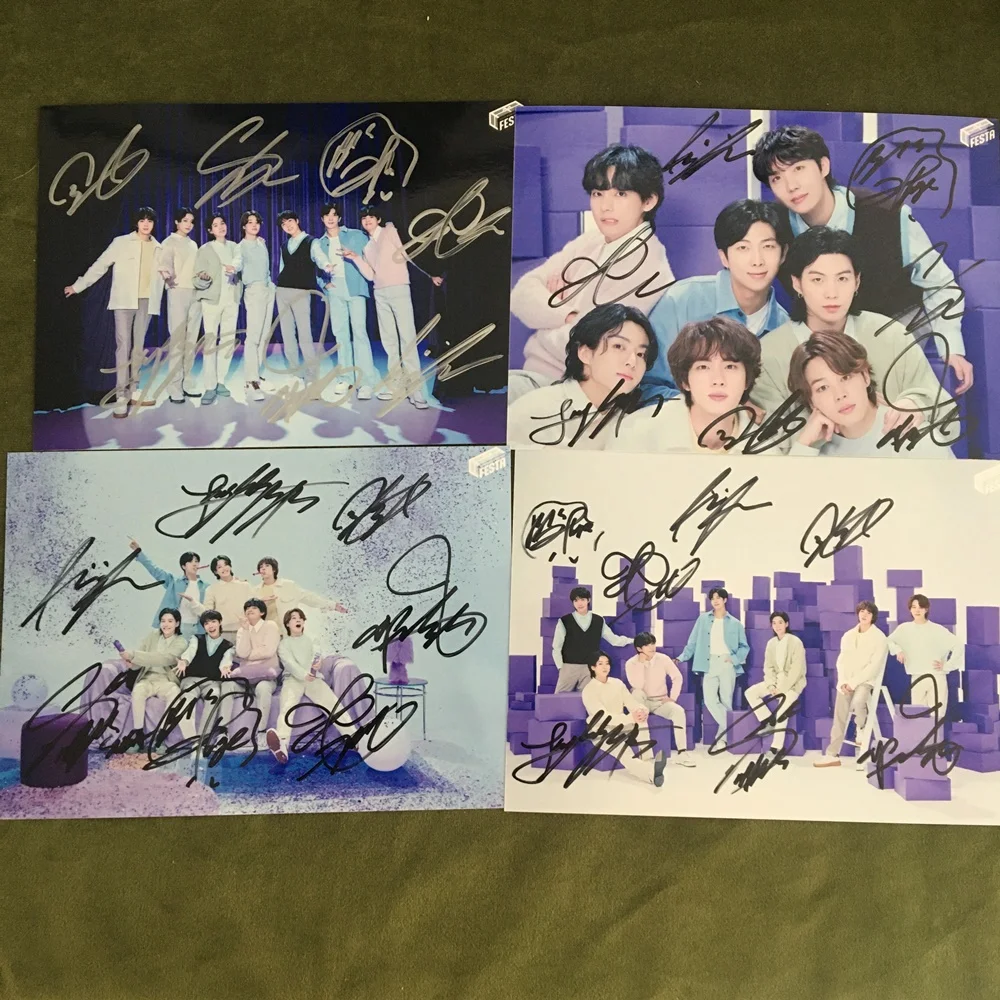 K-pop Kangion groupサイン入り写真、5*7、2023 - AliExpress