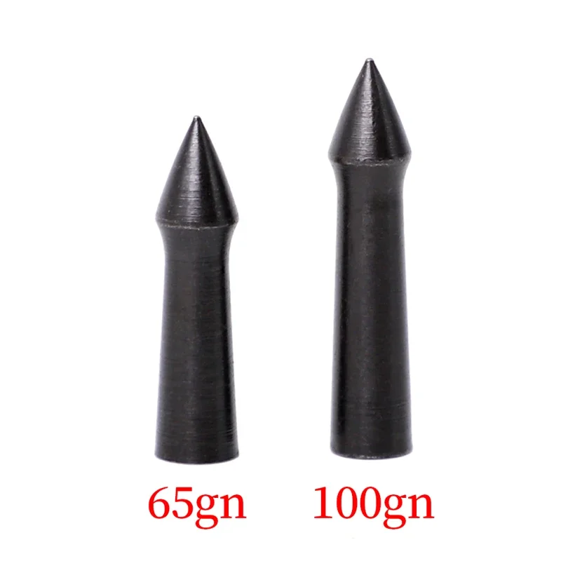 Archery 65gn/100gn Bamboo Wood Arrow tips Traditional Arrow Arrowheads Stainless Steel Archery Accessories