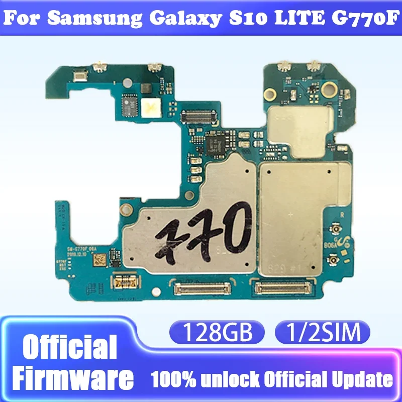Mainboard For Samsung Galaxy S10 LITE G770F Motherboard 128GB 8GB