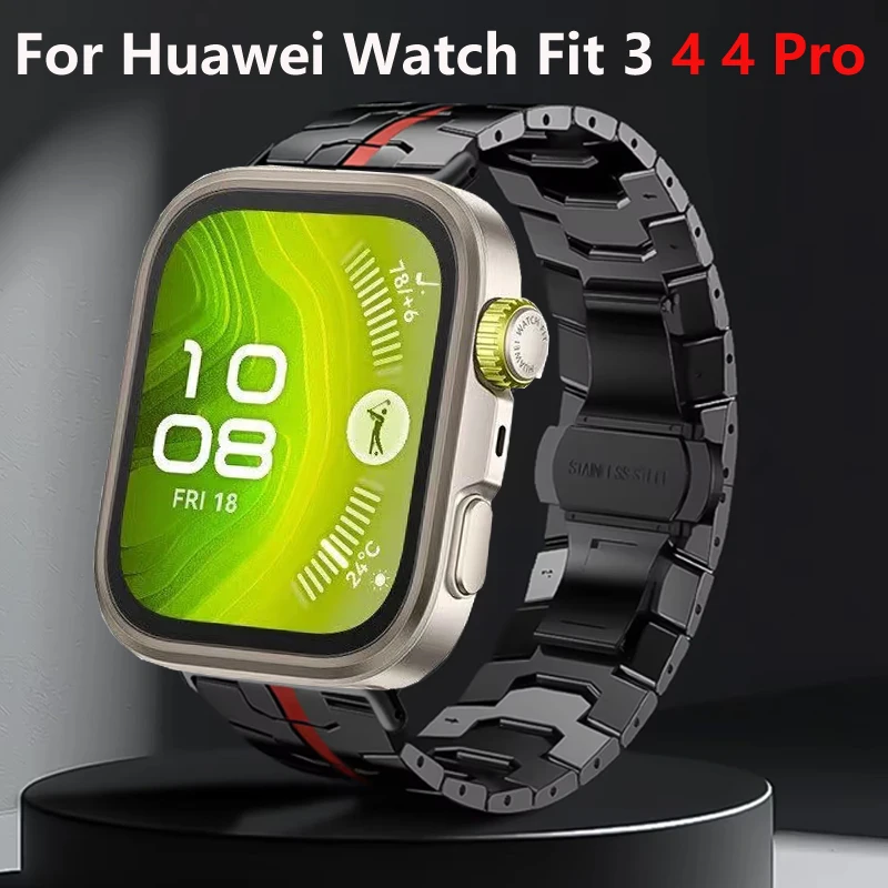 Premium Stainless Steel Adjustable Metal Strap for Smartwatches - Elegant Bracelet Wristband
