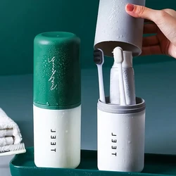 Travel Mouthwash Cup Brush Cup Creative Toothbrush Set Portable Storage Toiletry Toothpaste Box Household Toilet Cleaning Kit