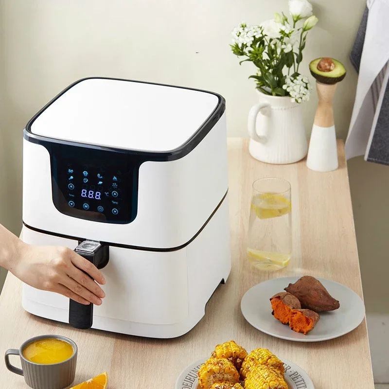 5.5L Air Fryer 220V 1700W Air Fryers Oil-Free Healthy Fryer Pizza Pot Smart Touch LCD Electric Fryer KZ-D5501 6