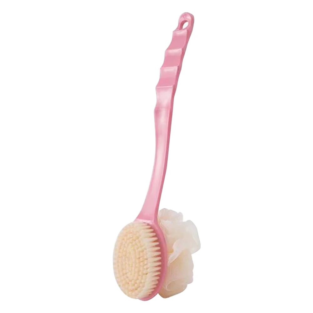Long Handle Two Sided Shower Body Brush Tied Bath Flower Bathroom Wash Body Silicone Back ExfoliatingBrush Brush Bathing 5