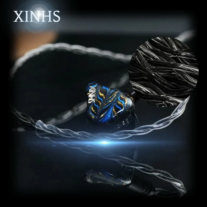 在庫処分セール XINHS 8-Unit 2DD+2BA HS08 Fairy Blue Earphones Flagship New イヤホン