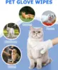 Cleaning Wipes Gloves for Dog and Cat,Pet Bathing Wipes Cleaning & Deodorizing,Dog Wipes for Body Paws Butt Daily Care,Cat Groom 6