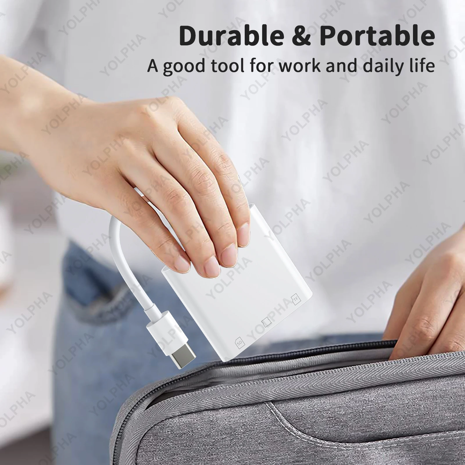 CF Card Reader SD/TF Camera Memory Card Reader Universal Laptop Desktop Computer Flash Disk Card Reader for iPhone15/16 ipad 2