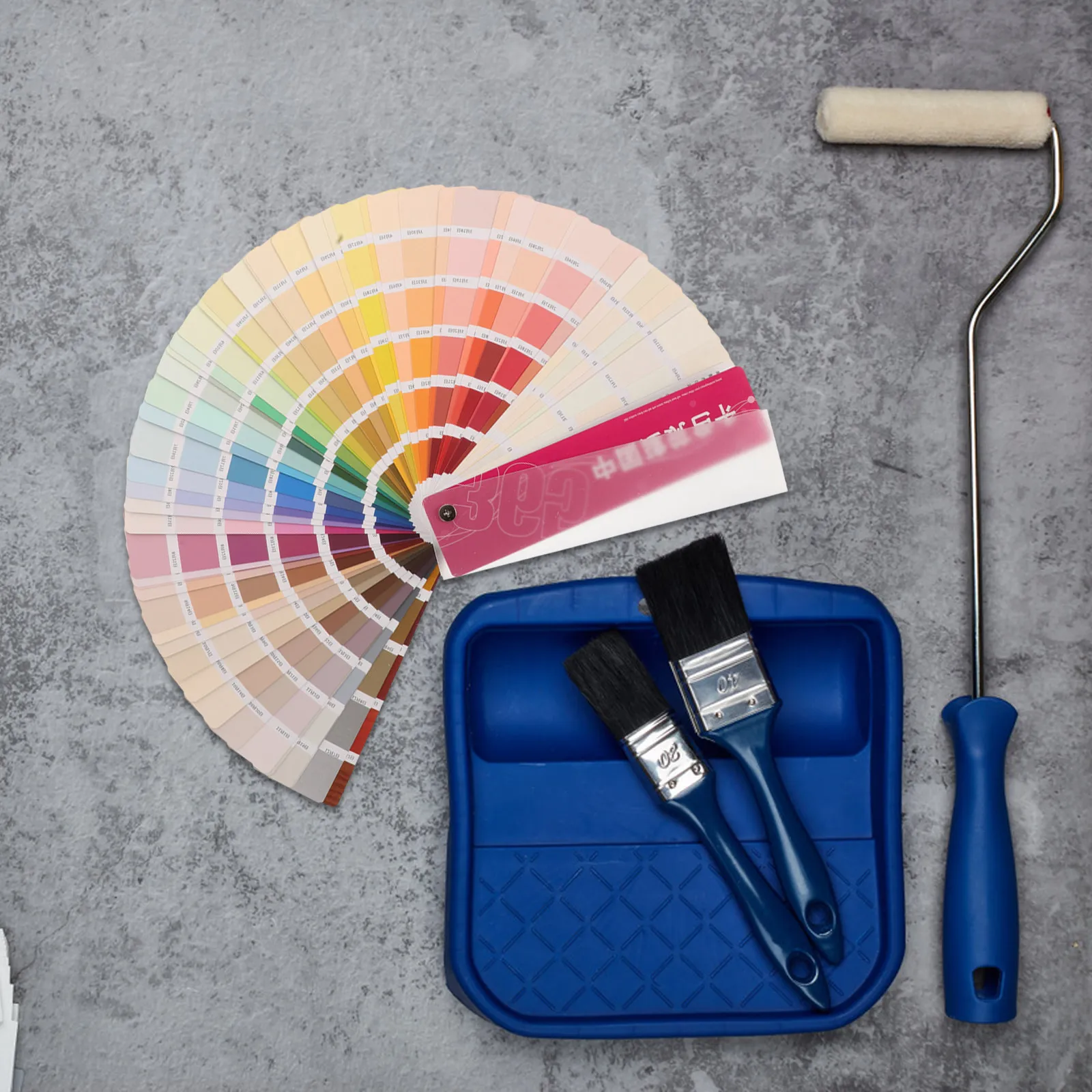 대량 페인트 색상 샘플 카드 세트 플라스틱 종이 소재 바닥 페인트 하드웨어 DIY 전문가용 정확한 색상 차트