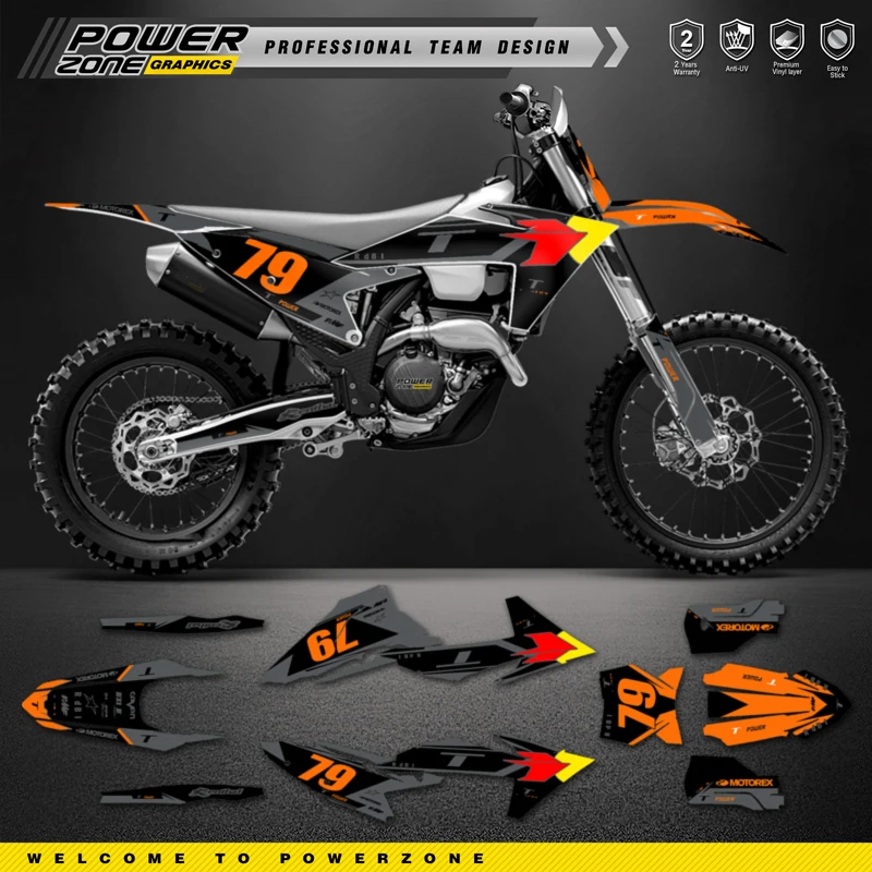 PowerZone Ŀ  ׷ Į, KTM 23-25SXF 24-26 EXC  ƼĿ 001, 3M ƼĿ ŰƮ