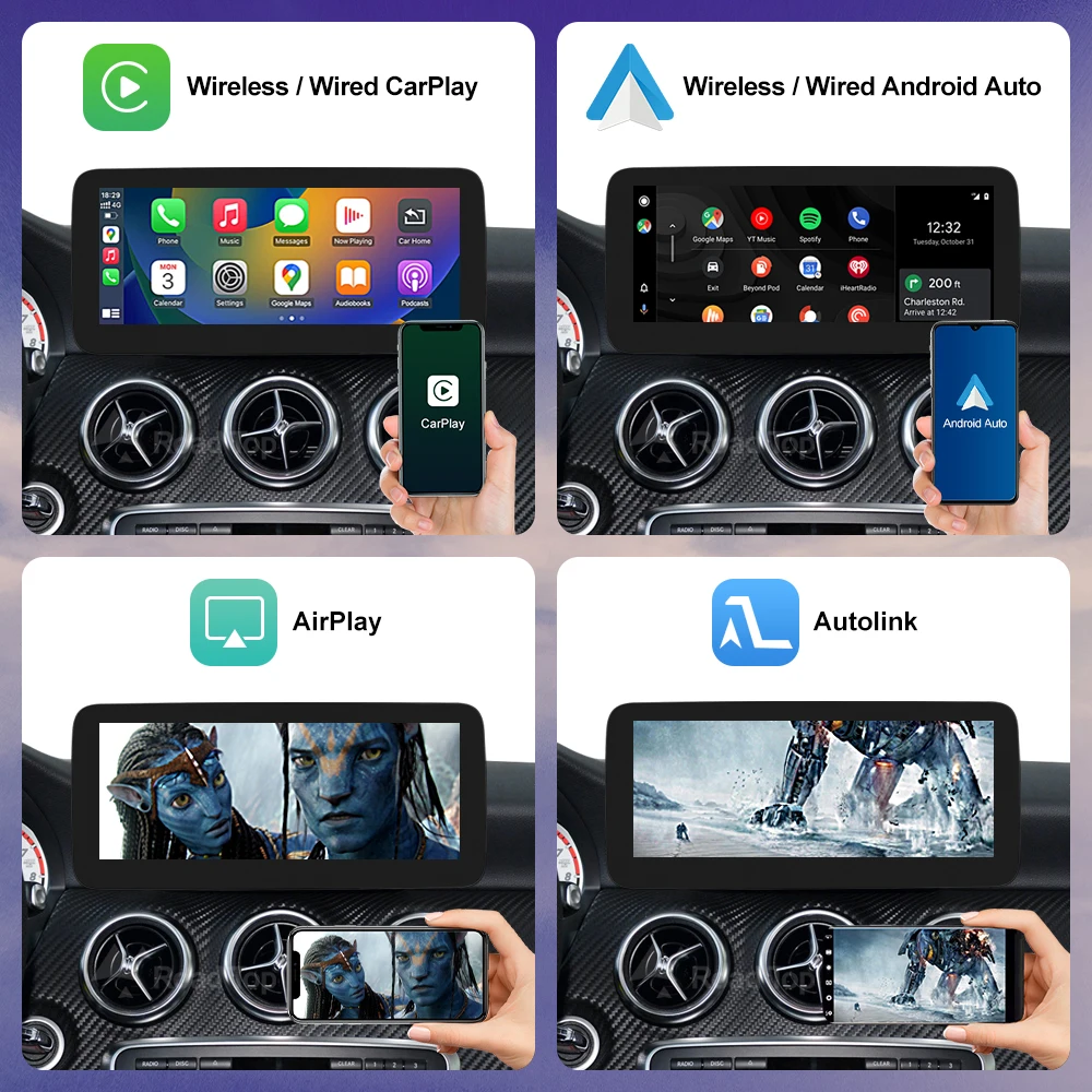 Reproductor Multimedia con Android y pantalla táctil para Mercedes, inalámbrico con CarPlay autorradio, Linux, para Mercedes Benz A, B, CLA, GLA, W176, W246, 2013-2015, NTG4.5 4