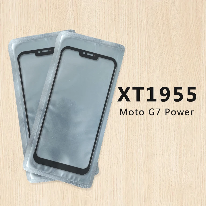 

10Pcs/Lot For Moto G7 Power XT1955 Glass Replacement Touch Screen Front Outer Glass Panel Lens LCD Front With OCA