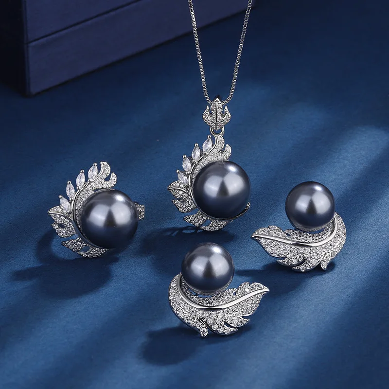 Black Pearl Jewelry Set : Exquisite Elegance and Style