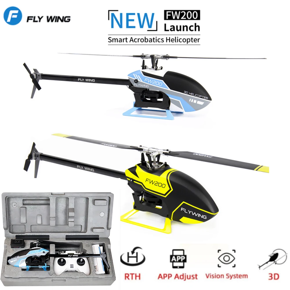 

FLYWING FW200 RC Helicopter 8CH 3D Smart GPS Vision System Metal Indoor RTF H1 V2 Flight Controller Brushless Drone Quadcopter