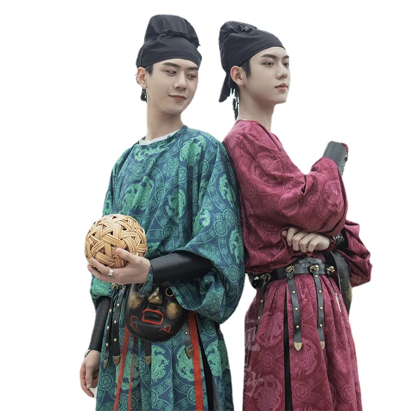 

Платье Tang с круглым вырезом, полувосстанавливающий узор, одежда в ханьском стиле, с принтом льва