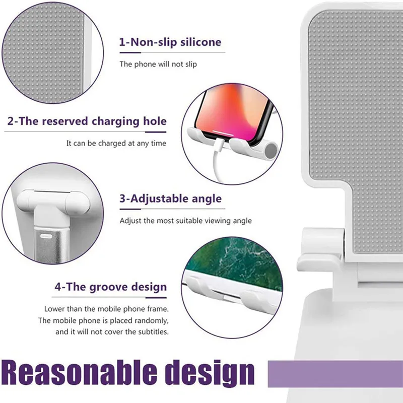 Table Mount Stand Portable Desktop Folding Lifting Bracket Mobile Phone Stand Desktop Holder For Phone Tablet