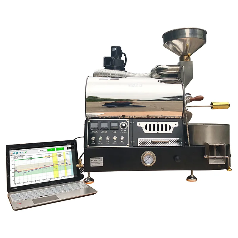 1KG Industrial Coffee Roasters Commercial Coffee Makers Bean Roaster Roasting Machine With Bluetooth