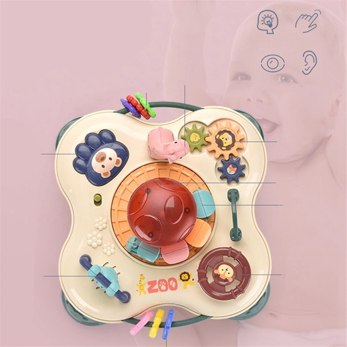 Baby Activities Table Baby Activities Center Educational Table Games for Babies Age Puzzle Shape Sensory Toys