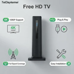 Enhanced Long - Range Indoor TV Antenna with Signal Amplifier - Supports HD and 4K Channels (With Amplifier)
