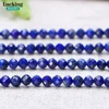 100% Natural Lapis Lazuli 2mm/3mm Faceted Loose Beads For Jewelry Making Bracelet Necklace Accessories 15'' 5