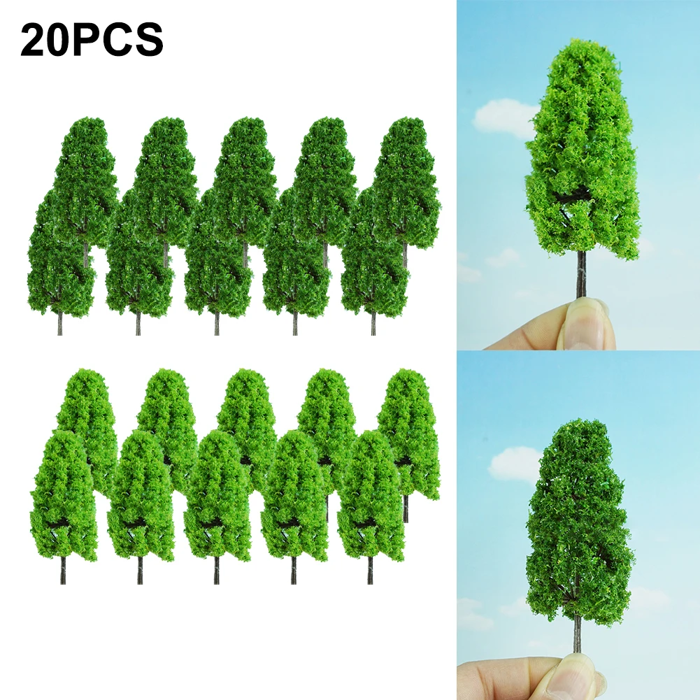 Model Trees 20pcs Train Artificial Miniature Tree Scenery Railroad Decoration Building Landscape Accessories Toys For Kids model trees