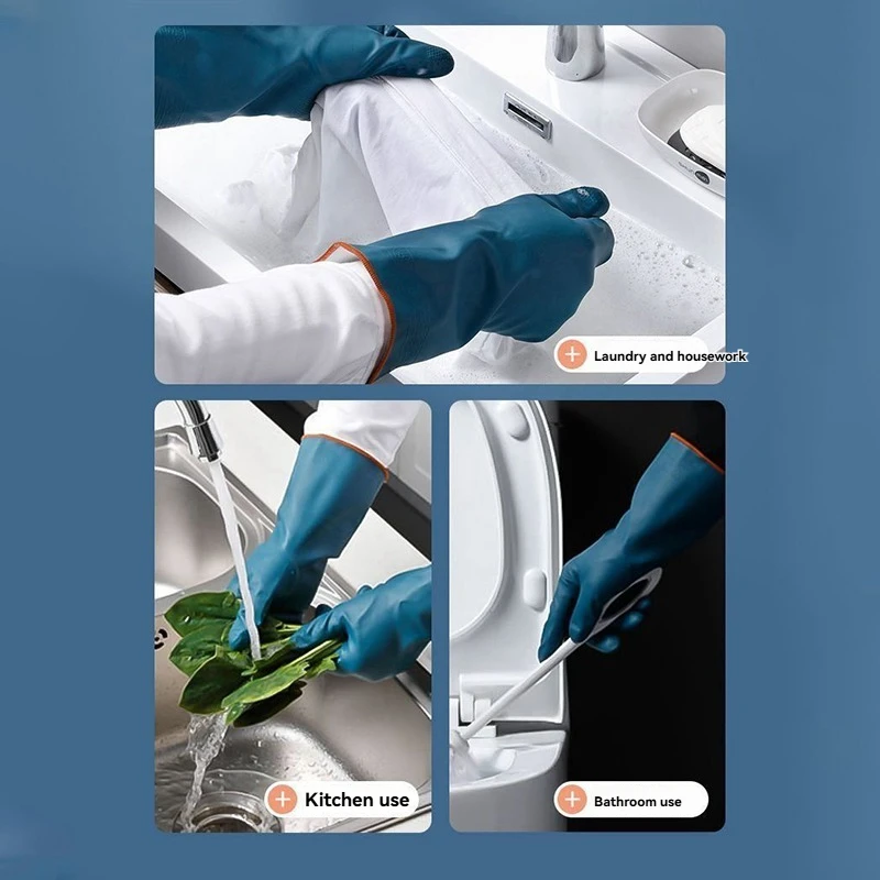Waterproof cleaning gloves with fleece lining - Product Image 9